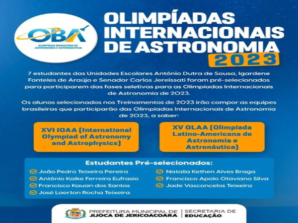 IFBA Jequié se destaca nas Olimpíadas estudantis de Ciências e de  Astronomia e Astronáutica – Jequié Repórter